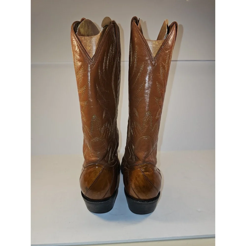 Rebelde Women's Vintage Tan‎ Leather Bootd Size 7C Made In Mexico